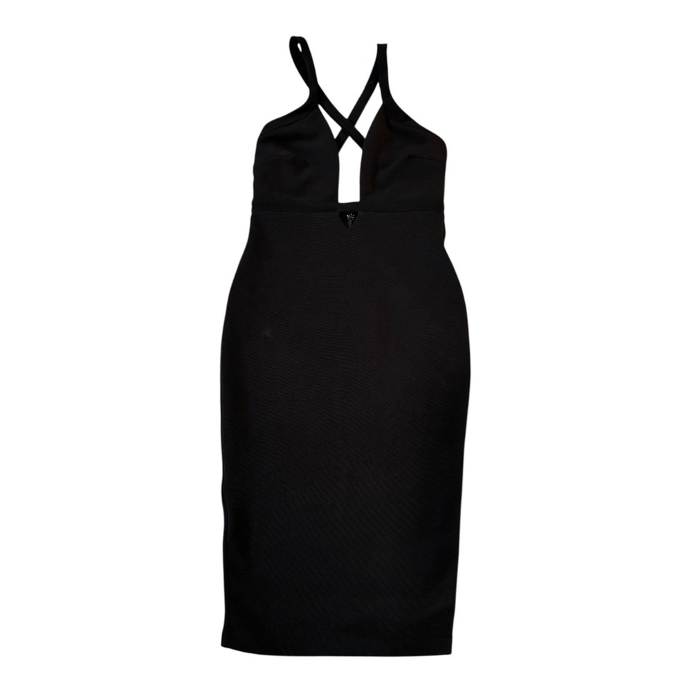 Nookie‎ Mini Dress Sz 10 Black Cutout Bodycon Crossback Sleeveless Sexy